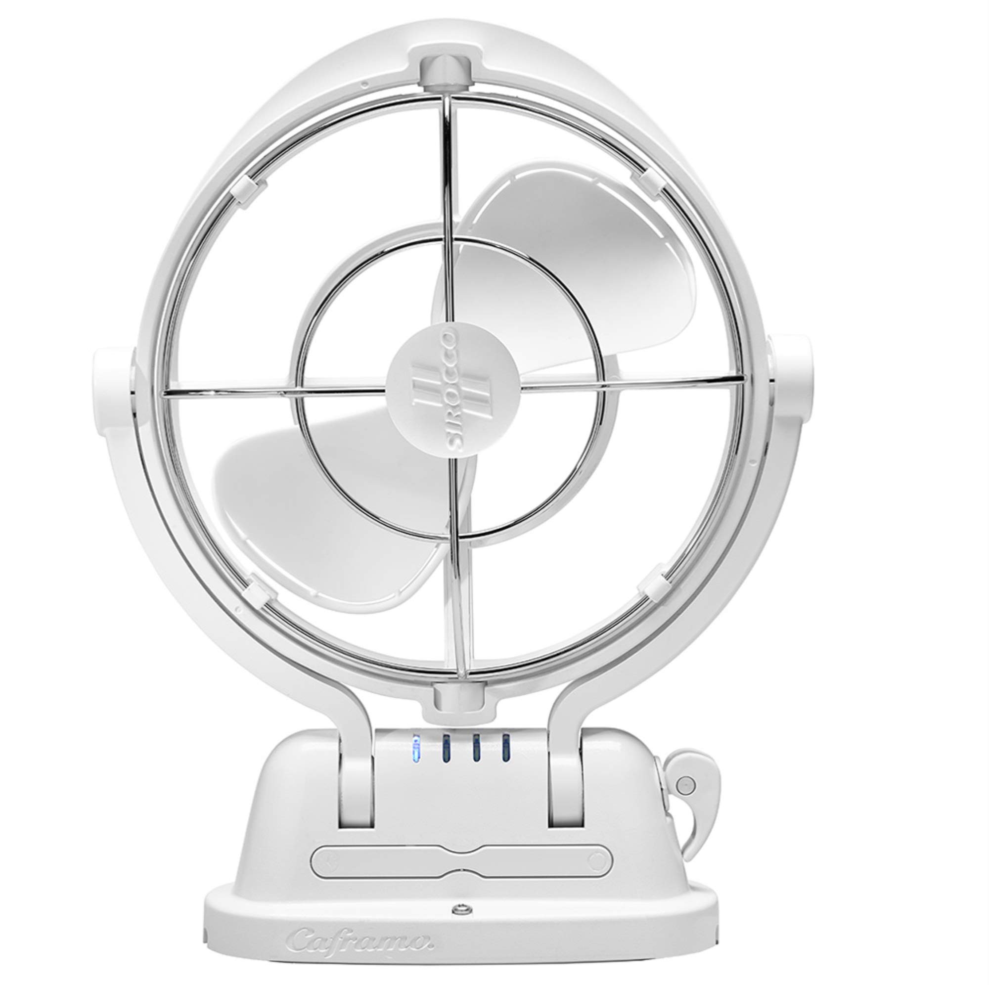 SEEKR Sirocco II, 7010CAWBX, 3-Speed, 360 Degree Airflow, Direct Wire Gimbal Fan, 125/185 CFM, 12/24V, White, 17.8cm Blade