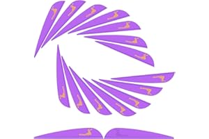 HOSOLEE 60 Pack 3 Inch Archery Vanes Drop-Shaped Fletching Fletches Plastic Vane for DIY Arrows Crossbow Bolts