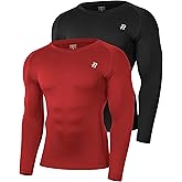 Runhit Compression Shirts for Men Long Sleeve Cool Dry Workout Undershirts Athletic Running Base Layer Top for Sports Gym