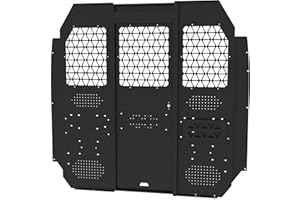 MELIPRON Van Safety Partition Bulkhead Fit for Ford Transit 150 250 350 Full Size Medium Roof, Black