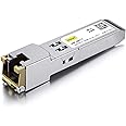 10/100/1000Base-T Copper SFP, Auto-Negotiation SFP to RJ45 Mini-GBIC Transceiver, Compatible with Mikrotik S-RJ01