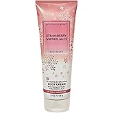 Bath & Body Works Strawberry Snowflakes Ultimate Hydration Body Cream Gift Set For Women, 8 Fl Oz (Strawberry Snowflakes)