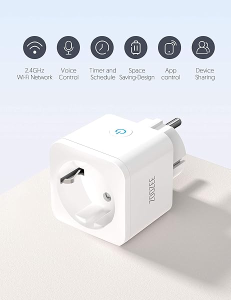Enchufe Inteligente Zoozee WiFi Enchufe Smart 16A Inteligente Plug Compatible con Google Home Amazon Alexa App Control en Cualquier Lugar y Tiempo No Requiere Hub 2 pack