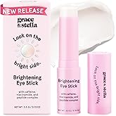 grace & stella Under Eye Brightener Balm Stick - Travel Essentials - Caffeine Eye Cream for Dark Circles, Puffiness, Wrinkles