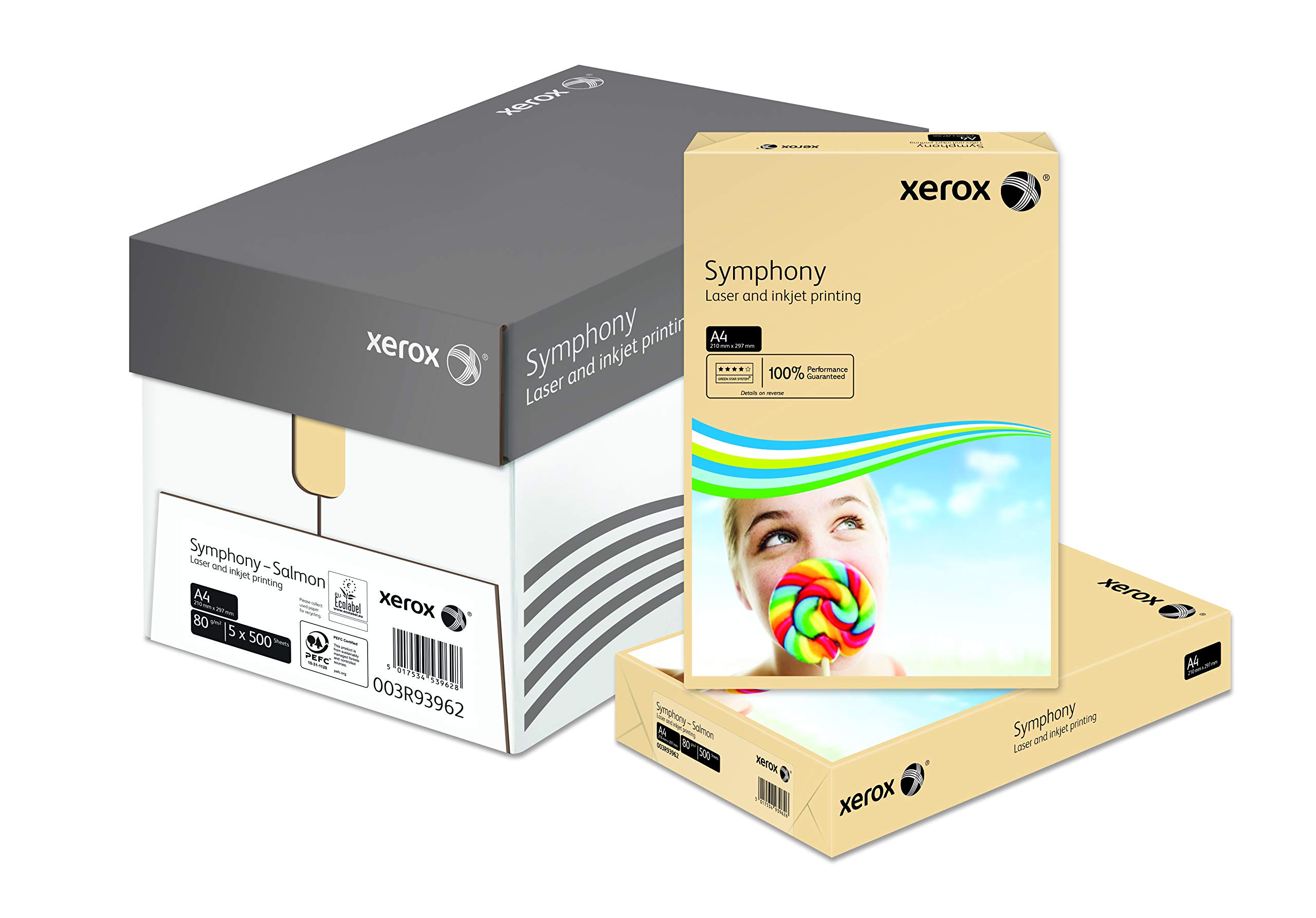xerox A4 80 GSM Symphony Printer Paper Box - Pastel Salmon