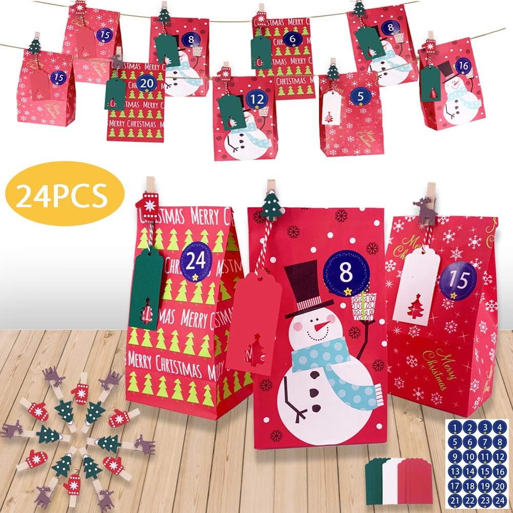 Come Confezionare Una Stella Di Natale.Scatole Regalo Di Natale 24 Sacchetti Decorativi Calendario Dell Avvento Fai Da Te Per Bomboniere Natalizie Scatole Di Carta Caramelle Decorazioni Feste Forniture C Amazon It Cancelleria E Prodotti Per Ufficio