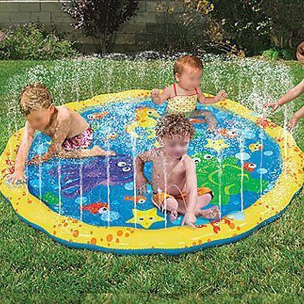 Climberty Inflatable Water Spray Sprinkle and Splash Play Mat Outdoor Fun Toy (Multicolour)