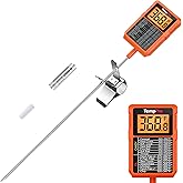 TempPro TP510 Waterproof Digital Candy Thermometer with Pot Clip, 10" Long Probe Instant Read Food Cooking Meat Thermometer f