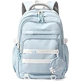Armbq Kids Backpack for Girls - Aesthetic School Backpack for Teens - Blue Bookbag