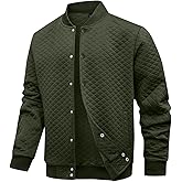 Wizoat Mens Varsity Jacket Lightweight Jacket Causal Waffle Letterman Bomber Jackets