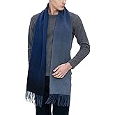 Novawo Mens Wool Scarf Warm and Soft Long Scarves Winter Stylish Scarves