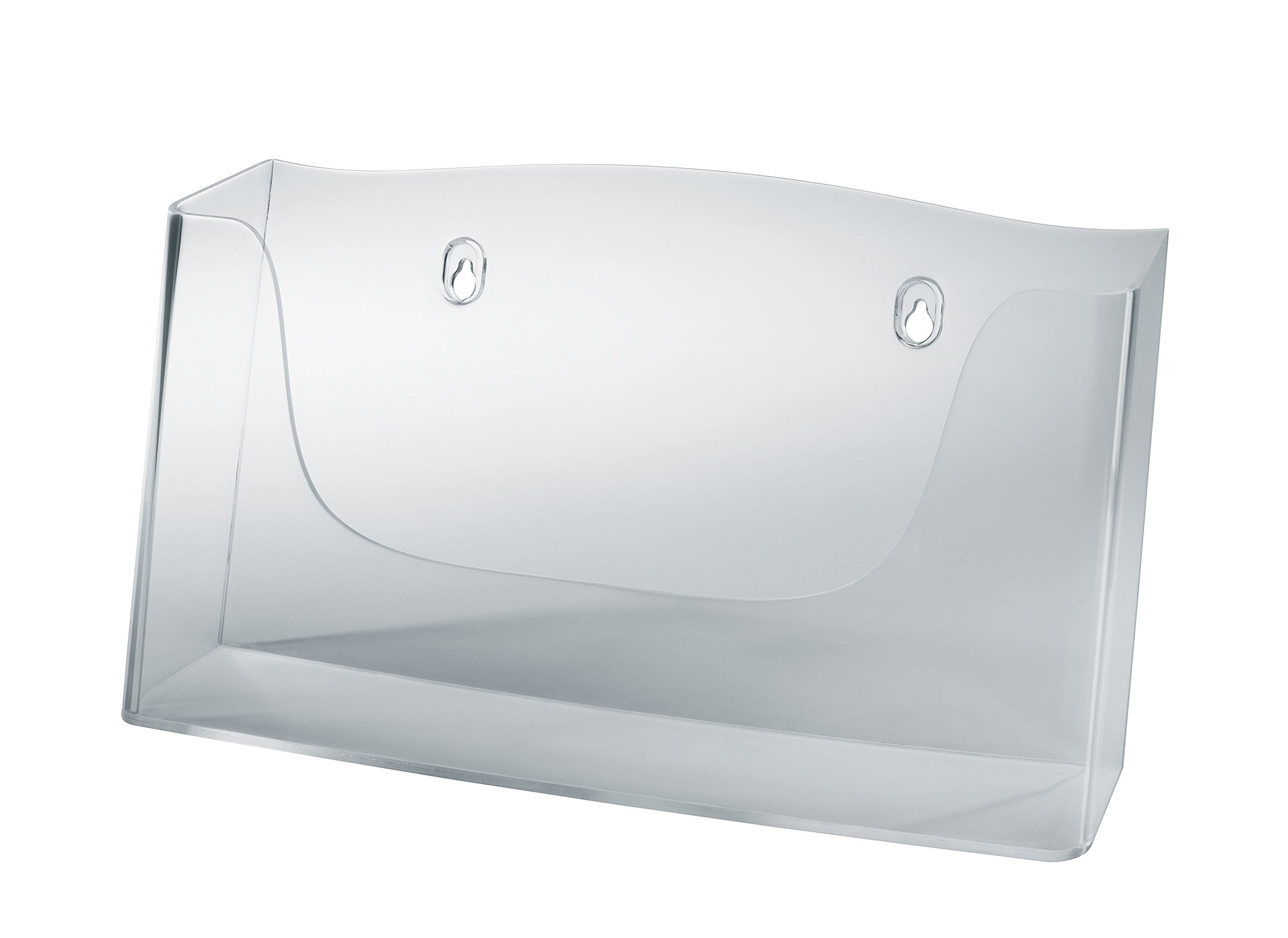SIGEL LH118 Wall-Mounted Literature Holder, for A4 landscape, uv resistant acrylic, clear, 1 Piece