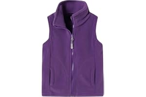 LittleSpring Boys Girls Fleece Vest Sleeveless Jacket Full-Zip Fall Winter Warm Outerwear
