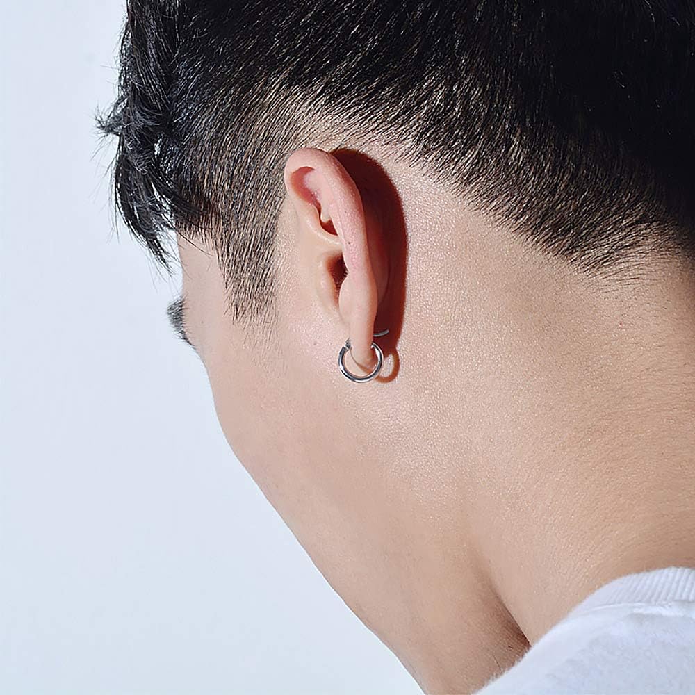 YooAi 3Pair Stud Earrings Set Cubic Zirconia Huggie Hoop Earrings Small Studs Ear Bone for Women - Image 5