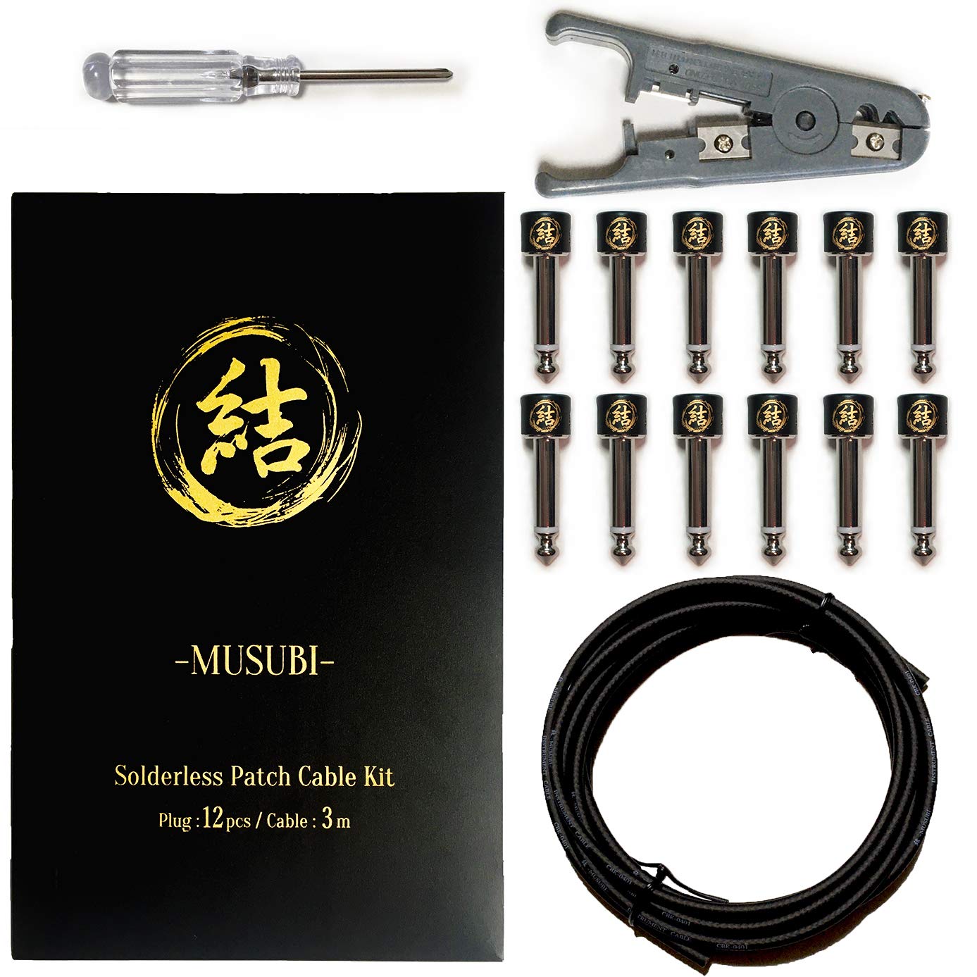 Photo 1 of ? Musubi Solderless Cable kit 118 inches 12 Plugs (Straight/L-Shaped Dual-Compatible) Japanese Audio Cable Brand