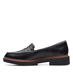 Clarks Women's Westlynn Ayla Loafer, Black Leather, 9