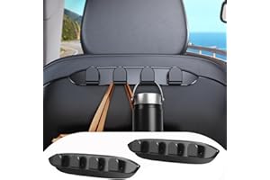 DICMKY 2 Pack Car Seat Hooks for Tesla Model Y(Juniper) Model 3(Highland) Accessories 2026 2025 2024 2023 2022 2021, Purse Hanger Automotive Seat Back Organizers for Bags, Handbag Backpack Grocery