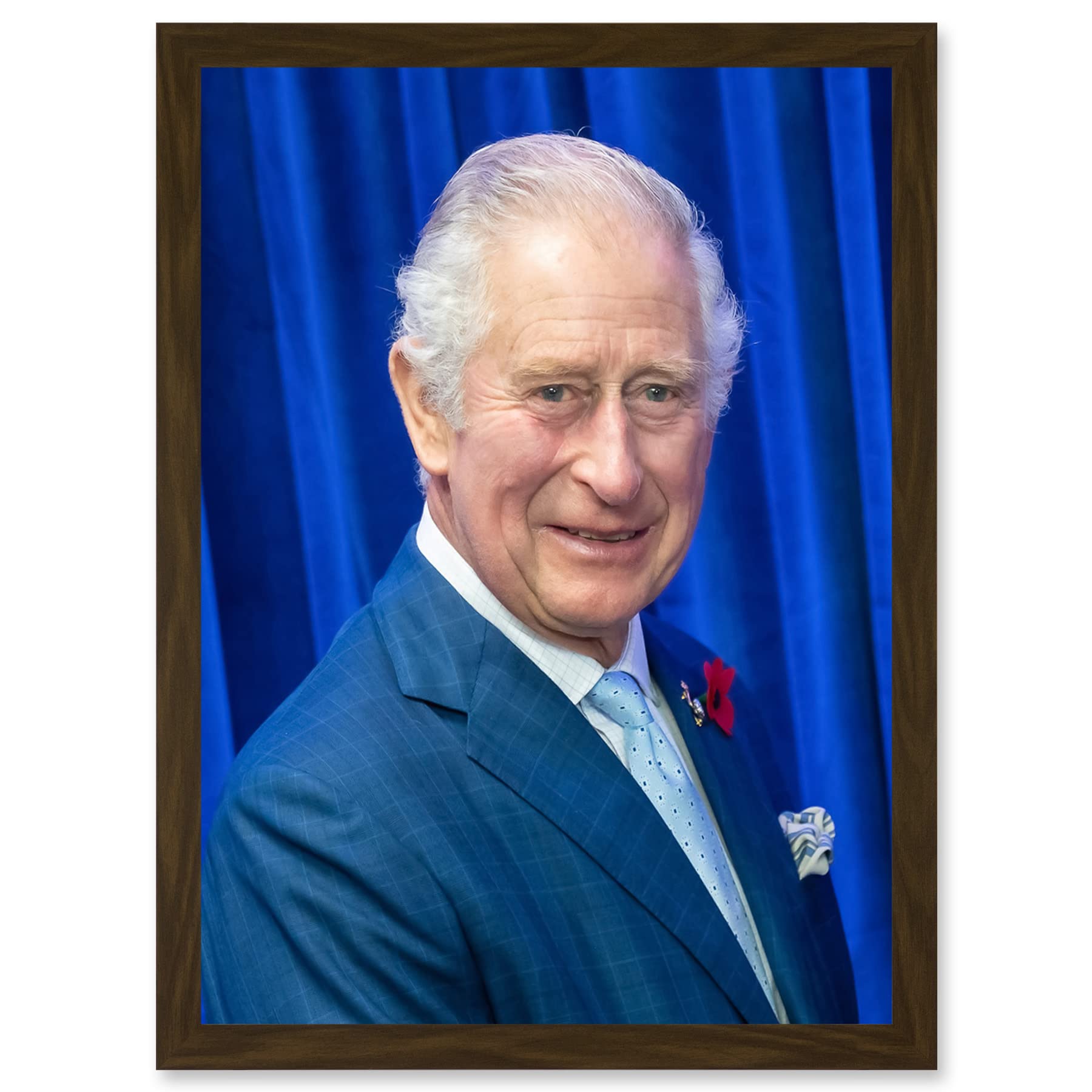 Artery8 King Charles III Third of England Scotland United Kingdom Glasgow Photo Artwork Framed Wall Art Print A4