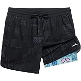 maamgic Workout Running Shorts for Men Retro 5 Inch Gym Shorts with Liner Quick Dry 2 in 1 Athletic Shorts