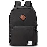 VASCHY School Backpack, Ultra Lightweight Backpack for Men Women Schoolbag Bookbag for Kids Teen Boys Girls Black