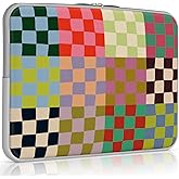 iCasso Laptop Sleeve 13 inch for MacBook Air 13-13.6 inch, Cute Laptop case for MacBook Pro 13 inch 14 inch, Slim Protective Travel Carrying Case Sleeve for 14 inch Chromebook, HP, Dell, Checker