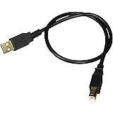 Monoprice 1.5-Feet USB 2.0 A Male to B Male 28/24AWG Cable (Gold Plated) (105436),Black