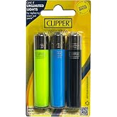 Clipper Reusable Lighters - Solid Colors &ndash; 3 Pack Blister (CP21R - Medium Size)