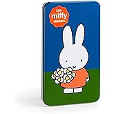 Galison - Miffy Sticker Tin Sticker Tin for Adults | Art By Dick Bruna, Stickers for Journals, Scrapbook, Water Bottles, Cute, Whimsical, Recycled Paper, Size: 4.5 x 7.25"