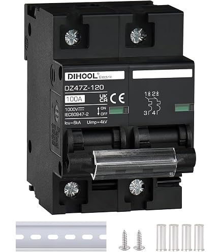 Disjoncteur 2P 25A 400VAC – Protection Surcharge Et Court-Circuit Pour Rail DIN, Modèle DZ47-60 C25 - 9