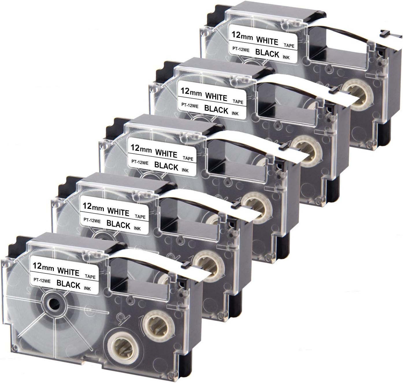 UniPlus Compatible Label Tape Replacement for Casio Ez Label XR12WE