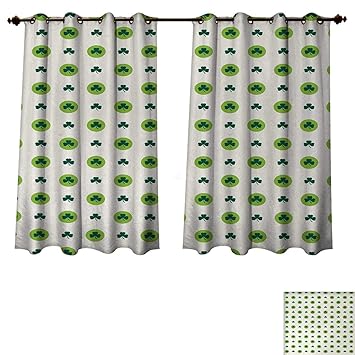 Amazon Com Anzhouqux Floral Blackout Thermal Curtain Panel Clover