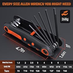 DISEN 25-Piece Folding Allen Key Set - 3-Pack SAE