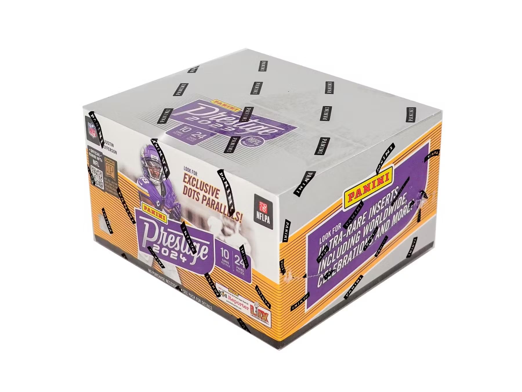Photo 1 of 2024 Panini Prestige Football 24-Pack Trading Card Retail Box (24 Packs Per Box, 10 Cards Per Pack)