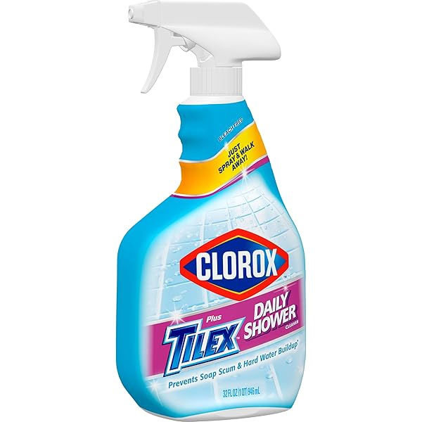 CLOROX PLUS TILEX DAILY SHOWER CLEANER, 32 FLUID OUNCE SPRAY BOTTLE, PACK OF 3