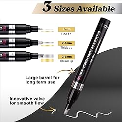 LET'S RESIN 6Pcs Mirror Chrome Markers,3 Sizes
