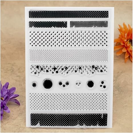 Kwan Crafts Dots Clear Stamps For Card Making Decoration And Diy Scrapbooking Amazon De Kuche Haushalt