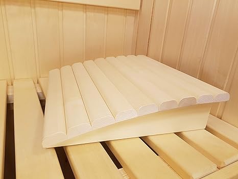 AGANDE Sauna Kopfstütze J-006 Saunakopfstütze Nackenstütze Beinauflage Rückenlehne Rückenstütze Saunazubehör Espenholz kein N