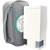 OptoOrg DailyLens Travel Daily Contact Lens Organizer, Dispenser, & Storage (Bamboo) - Hangs Up Easily - Universal for All Brands - Organizer for contact lens dispenser (Mini - White Bamboo)