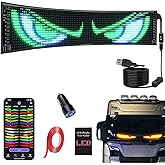 Enhanced Multifunctional LED Sign- 27’’ x 5’’ [2025 Advanced All-in-One Features] Programmable Custom 5V/2A LED Display- Bluetooth APP Control- [Vibrant Full-Color Beads]- Also a Digital Clock