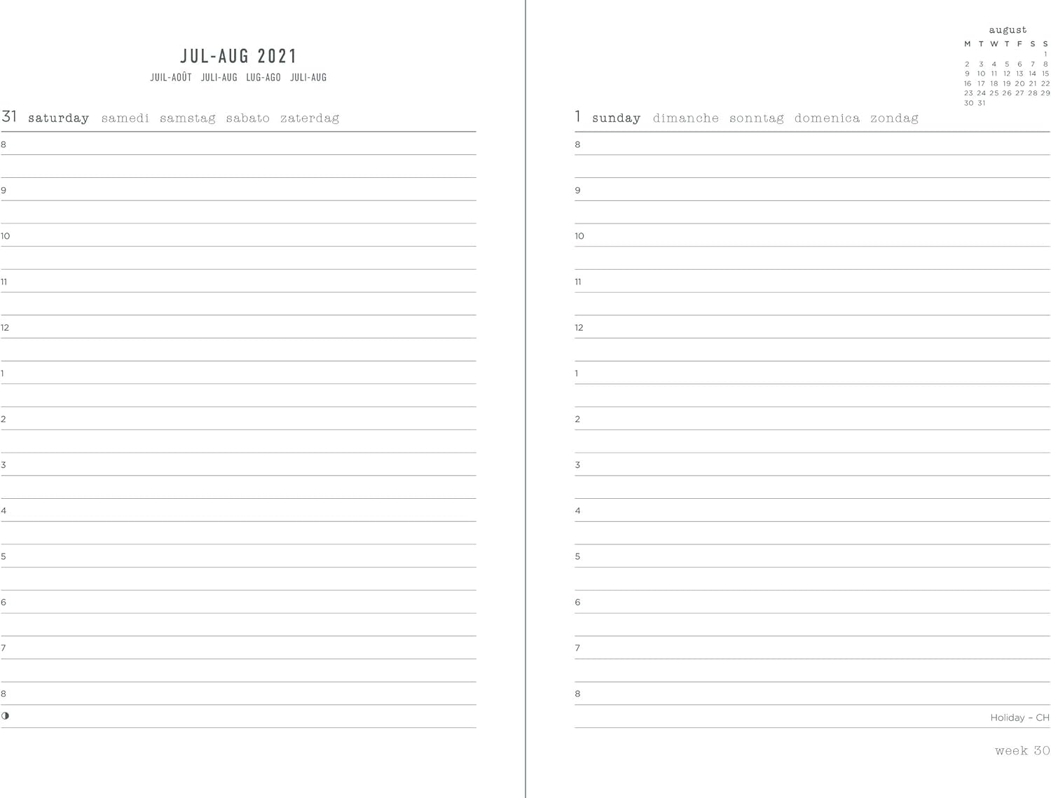 LETTS Eco Writers A6 Academic 21.22 Day to a Page with appointments Diary - Brown Kraft - Image 3