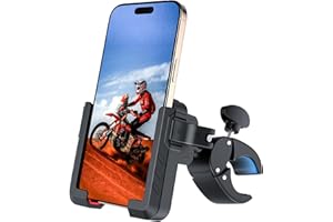 BOVEMANX Bike Phone Mount Holder,【Biking & Recording Video】 2025 Universal Motorcycle Phone Mount Bicycle Accessories Handlebar Cell Phone Clamp for Scooter, Compatible with iPhone 16/15 Pro Max, Red