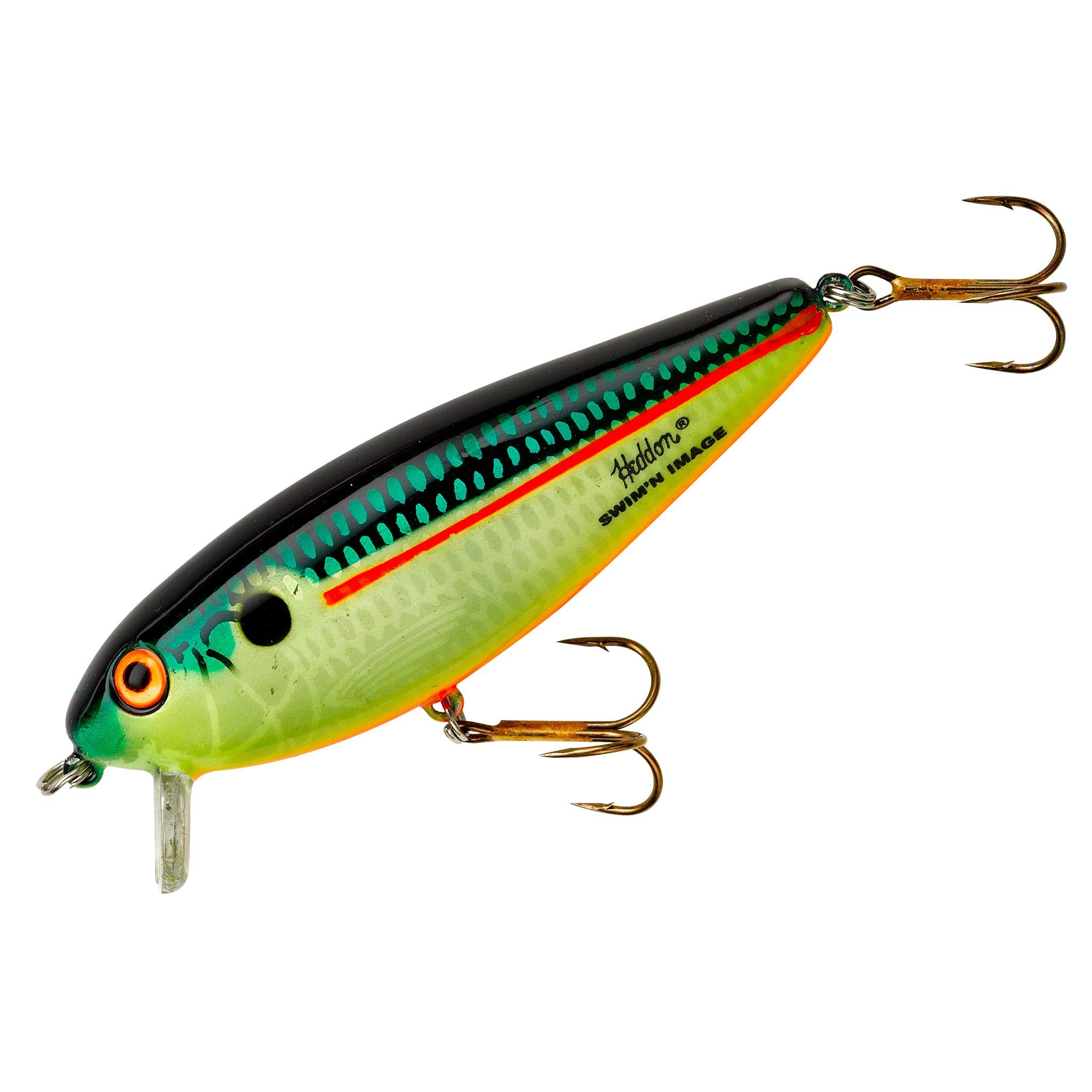Heddon Swim'N Image Shallow-Running Crankbait Fishing Lure, 3 Inch, 7/16 Ounce, Fire Tiger