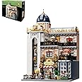 PANTASY Blossom Café Modular Building Set, 3-Story European Glasshouse Landmark with Café, Art Gallery & Floral Atrium, Colle