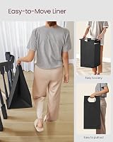 VASAGLE 2 Compartments Laundry Basket with Shelves Brown/Black Oxford Cloth view 9