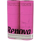 Renova Toilet Paper 3-Ply, Pack of 6 Compact Rolls- 140 Sheets, Soft, Pink | Eco-Label Certified, Dermatologically Tested, Septic Safe, Sustainable &amp; Soft, Colored Bathroom Tissue, Gift Idea