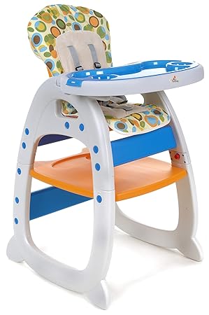 Baby Kombi Hochstuhl - 3 IN 1- Braun Farben (D) (Mehrfarbig)