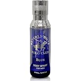 Beverly Hills Polo Club Body Spray for Men - BHPC Blue - Notes of Lavender &amp; Sandalwood - Fresh, Oceanic, Long Lasting Cologne Scents - Ideal Gift for Him, 6oz