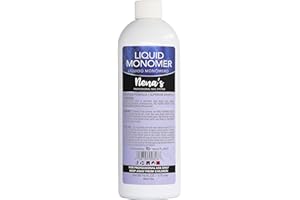 Professional Liquid Monomer by Nena's 16 fl oz, Advanced GlamourShield acrylic formula, no MMA, Non-Yellowing, Quick Dry, Strongest Adhesion, Acrylic Nail Art Extension Carving