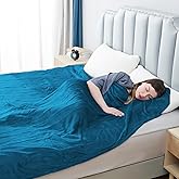 Eydna Electric Heated Blanket Twin Size 62"x84", Fast Heating Throw, Soft Plush Microplush for Bed & Couch, 10Hs Auto Off & 5 Heating Levels, Machine Washable, Gifts for Grandma & Family-Blue Green