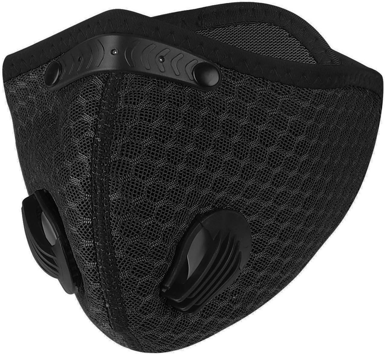 West Biking N95 Mask with Filters, Breathing Dust Mouth Face Mask for Air Pollution, Replaceable Activated Carbon PM2.5 Respirator Sports Mask